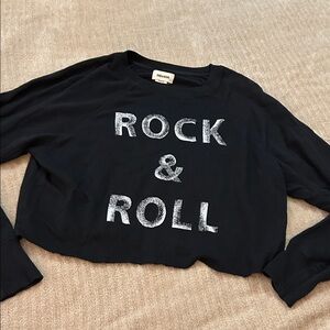 Zadig & Voltaire Black cropped light sweatshirt rock ‘n’ roll